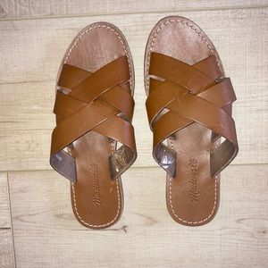 MADEWELL SLIDES | COGNAC LEATHER